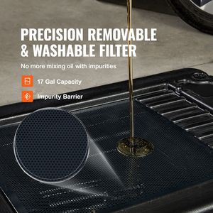 Vasca di raccolta olio a basso profilo da 17 galloni con pompa elettrica da 180W e tubo da 2,5 m - Product Image 5