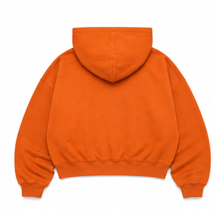 Sudadera con capucha premium con cremallera completa, de algodón y felpa, corte oversize personalizado, ropa streetwear - Product Image 3