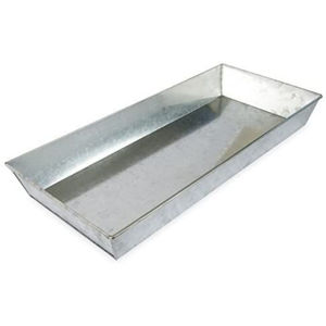 Galvanized Metal Serving <b>Tray</b> With Trim And Sturdy Metal Handles Oval Decorative Farmhouse Style <b>Butler</b> <b>Tray</b> For Home Decor - Product Image 6