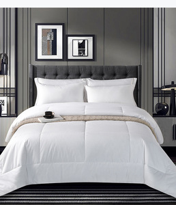 Pure White Eco-friendly <strong>Handmade</strong> Modern Patchwork 100% Cotton Brushed Polyester Filled All-Season Hotel Guesthouse <strong>Quilt</strong> - Product Image 3