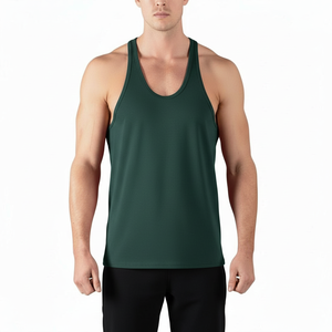 Customer Demanding Men Sleeveless <b>Stringer</b> <b>Vest</b> High Quality 4 Way Stretch Racerback Fitness Clothing Gym Tank Tops For Men - Product Image 5