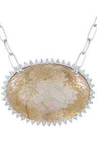 Colgante de Cuarzo Rutilado y Circonita Cúbica en Plata de Ley 92.5 KLSP-50627 - Product Image 4