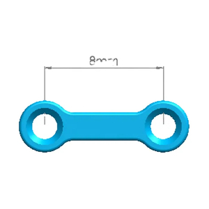 Plaque orthopédique maxillo-faciale droite à 2 trous (9 mm et 12 mm) en titane, fabriquée professionnellement pour la craniomaxillofaciologie (CMF) - Product Image 6