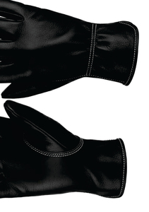 Guantes de Seguridad Multiusos de Cuero Vacuno Negro - Alta Visibilidad, 5MIL de Grosor, Estériles, Textura Lisa, Lavables a Máquina, Resistentes a Desgarros - Product Image 3