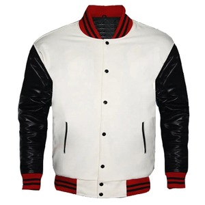Chaquetas de Invierno para Hombre de Alta Calidad, Estilo Letterman, de Lana, Resistentes al Viento, con Cierre de Botones de Cuerno, Logotipo Personalizado, Teñidas, Cómodas - Product Image 1