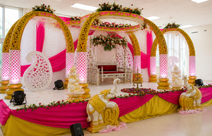 Magnifique Mandap de mariage en forme de trompe d'éléphant, léger, en fibre, design tendance, taille personnalisable, style vintage luxueux et élégant - Product Image 2