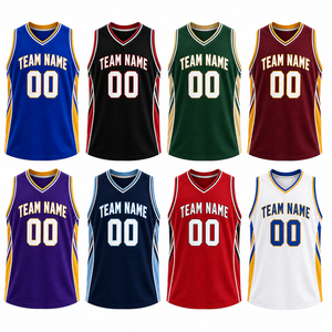 Custom <b>Plus</b> <b>Size</b> Basketball Jersey Manufacturer OEM ODM Adult Team Name Number <b>Mesh</b> Sports Jersey Supplier - Product Image 2