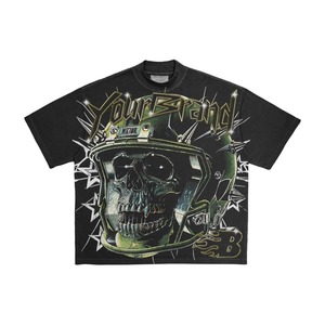 Camisetas al por mayor con LOGO personalizado, estilo streetwear, 100% algodón, de alto gramaje, corte holgado - Product Image 2