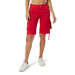Pantalones Cortos Cargo Elegantes de Estilo Relajado, Perfectos para Uso Casual, Ofrecen Almacenamiento Práctico, Ideales para Actividades al Aire Libre, Pantalones Cortos para Mujer - Product Image 3