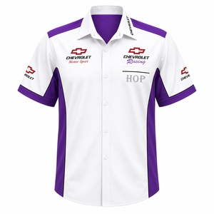 Camiseta de Carreras con Logotipo Personalizado, Ropa de Equipo de Pit Crew, Uniformes Transpirables de Alta Calidad para Personal de Pitstop de Deportes de Motor, Camiseta de Mecánico de Carreras - Product Image 1