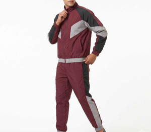 Survêtements réfléchissants de haute qualité avec logo personnalisé imprimé par transfert thermique, séchage rapide, respirants, ensemble deux pièces avec veste zippée longue - Product Image 2