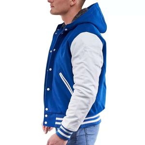 Chaqueta Varsity para Hombre, Económica, de Invierno, con Logotipo Personalizado, Mangas de Cuero y Lana, Parche de Chenilla con Letras de Béisbol, Ropa Deportiva de Equipo - Product Image 5