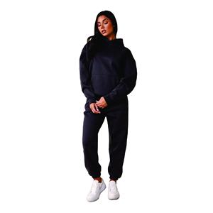 2023 sweats à capuche personnalisés survêtements en coton ensemble de vêtements de sport grande taille Gym plaine polaire hiver rose Jogging survêtement ensembles - Product Image 1