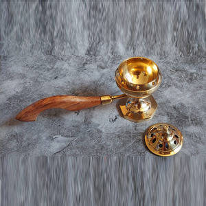 Brûleurs d'encens élégants en laiton - Décoration d'intérieur religieuse traditionnelle et écologique pour la méditation et la prière - Product Image 2