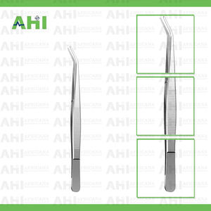แหนบผ่าตัดทางทันตกรรมแบบแมนนวล AHI สแตนเลสสตีล ปลายงอ ได้รับการรับรองมาตรฐาน CE ระดับ Class I สำหรับใช้ในห้องไอซียู - Product Image 2