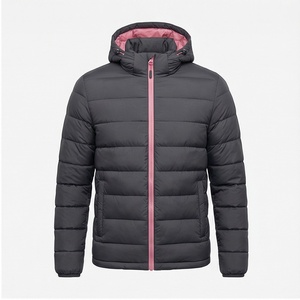 Chaqueta acolchada de algodón ligera e informal para hombre, abrigo de invierno empacable impermeable a prueba de viento con cierre de cremallera, ropa exterior - Product Image 1