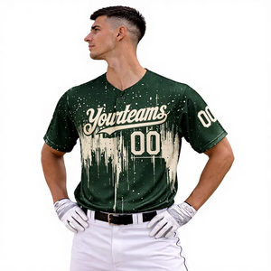 Camiseta de Béisbol Unisex de Diseño Personalizado de Calidad, Transpirable, de Poliéster, Manga Corta, Correa Ajustable, Talla Grande, Suministro OEM - Product Image 1