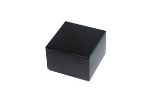 Boîte de rangement rectangulaire en cuir véritable à double ouverture avec doublure en daim doux, design structuré, organiseur de bijoux 75x75x65mm - Product Image 4