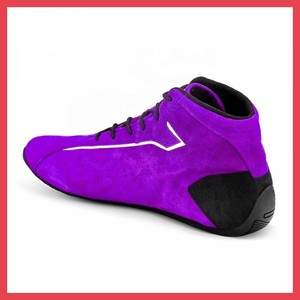 Bottes de moto AULTRA ONE ENTERPRISES Green Kart Racing, tige en cuir véritable, semelle extérieure en caoutchouc, fermeture auto-agrippante, respirantes - Product Image 3