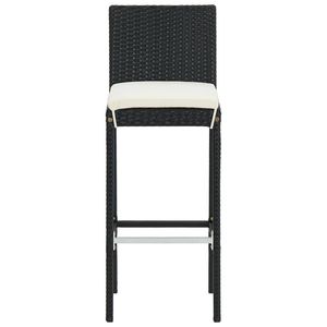 Conjunto de bar de jardín de madera de acacia negra maciza, colección de tres piezas - Product Image 6