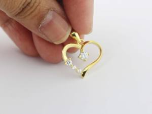 Collar de Plata de Ley 925 con Corazón de Diamante - Joyería Hecha a Mano para Regalo - Product Image 6