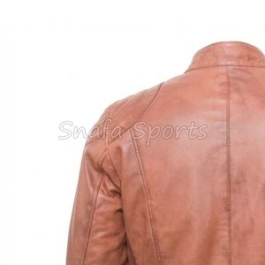 Customizable <b>Men's</b> Slim Fit Leather <b>Jacket</b> for Winter Zip-Up Warm Front Street Best Leather <b>Jacket</b> For Sale - Product Image 6