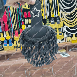 Écussons brodés personnalisés de qualité supérieure, épaulettes et franges en soie noire pour la promotion - Product Image 5