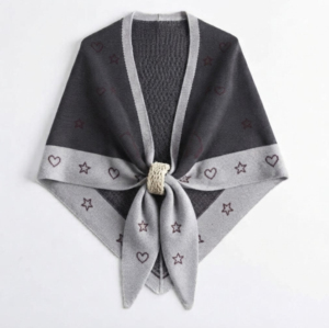 Artistic Knitted Wrap Scarf <b>Woman's</b> Winter Fall Tassel Cape Shawl <b>Poncho</b> Open Side Travel Neck Warmer - Product Image 1