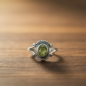 แหวนเพอริดอทอย่างดี น้ำหนัก 3.3 กรัม - Product Image 3