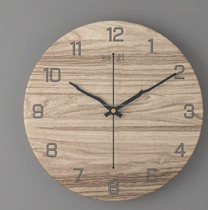 Horloge murale en bois à quartz - Design industriel de haute qualité, horloge à piles pour salon. Pièce décorative pour l'apaisement - Product Image 4