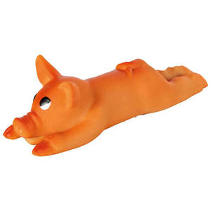 Mini jouet couineur pour animaux de compagnie en latex cochon, 13 cm, avec son - Product Image 1
