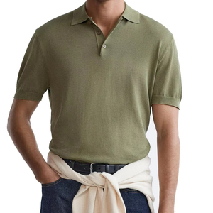 Chemise respirante de haute qualité au design unique 220g, col à manches courtes décontracté, 100% coton, t-shirt polo pour homme à séchage rapide - Product Image 6