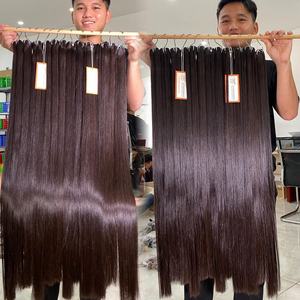 Paquets vietnamiens de qualité de luxe Double os droit 12A cuticule alignée trame prix usine Extensions de cheveux humains - Product Image 5