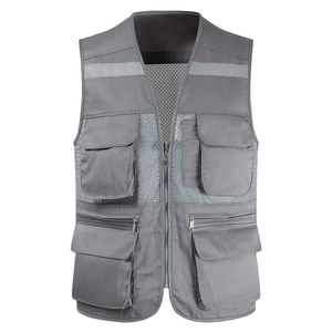 Latest OEM Design Blue Color Security High Visibility Reflective Vest Front Zipper Cheap Price security Vests Hi Viz Tactical Ve - Product Image 5