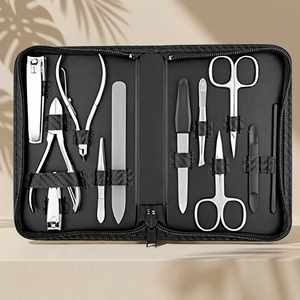 High Quality 12 in 1 Durable Adult Grooming Kits Nail Care Kit Scissors Metal <b>Case</b> Manicure Pedicure Set Perfect Gift Set - Product Image 1