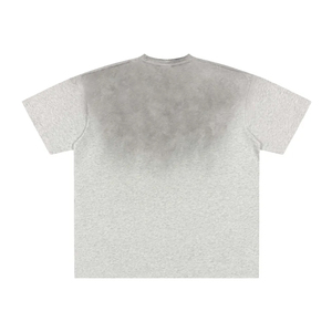 T-shirts décontractés à manches courtes pour hommes, en tissu tricoté 100% coton, délavé à l'acide et effet soleil, personnalisables par pulvérisation, pour l'industrie artistique, vente en gros - Product Image 2