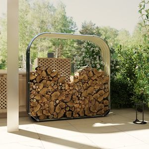 Porta Legna in Acciaio Zincato 4.7FT X 1.4FT X 4.7FT con Bordo Gommato per Sicurezza - Product Image 2