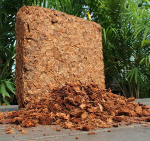 Eco2go Vietnam High Quality 100% Natural Coconut <b>Coir</b> Peat <b>Block</b> Biodegradable Low EC pH 5.5-6.0 Round for Hydroponics - Product Image 2