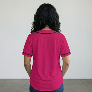 ผู้ผลิตเสื้อผ้ากีฬาโพลีเอสเตอร์ 100% แบบ OEM เสื้อเบสบอลผู้หญิงติดกระดุมเต็มตัว เสื้อเบสบอลผู้หญิงพิมพ์ลายแบบ Sublimation - Product Image 2