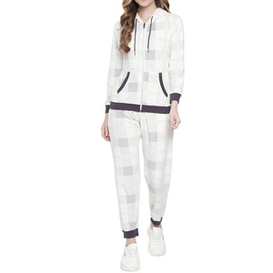 Women Hooded Drawstring Elastic Waist Printed Tracksuit Custom Sweatpants Set 2 Piece Jogging Suits Oversized - Product Image 1
