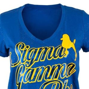 เสื้อยืดฟอยล์ SGR สีน้ำเงินรอยัล พรีเมียม ลายกราฟิก พิมพ์ลายตัวอักษรกรีกแบบฟอยล์ เสื้อแขนสั้นสำหรับชมรมนักศึกษา แฟชั่นลำลอง - Product Image 6