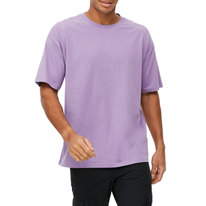 เสื้อยืดคอกลมแขนสั้นผู้ชายผ้าฝ้าย 100% สีทูโทน สกรีนโลโก้ด้านหน้าตามแบบ OEM ระบายอากาศได้ดี แห้งเร็ว เหมาะสำหรับออกกำลังกาย - Product Image 1
