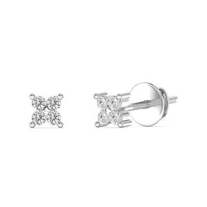 Boucles d'oreilles à quatre pierres en diamant cultivé en laboratoire - Product Image 3