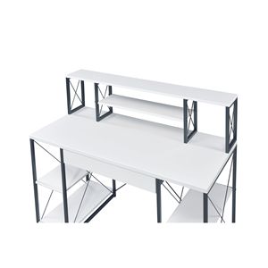 Escritorio multiusos con acabado blanco Amiel para uso en ordenador - Product Image 4