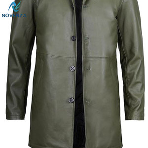 Manteau en cuir réversible de qualité supérieure pour homme, veste d'hiver chaude doublée, col classique, idéal pour les occasions décontractées et formelles - Product Image 5