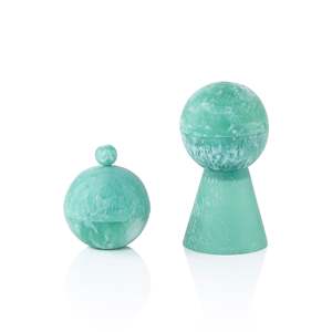Ensemble brûleur d'encens en résine turquoise avec couvercle et support, porte-parfum d'ambiance pour la maison, utilisation toute saison - Product Image 2