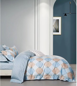 Ensemble de couette en coton rayé moderne 400TC, lavable en machine, pour usage domestique, ensemble de literie 3 pièces - Product Image 4