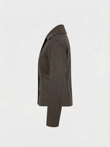 Chaqueta de Motociclista de Cuero Genuino para Mujer, Chaqueta con Cremallera, Color Marrón, Manga Larga, Cortavientos, Ropa de Invierno - Product Image 4