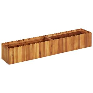 Jardinière surélevée en bois d'acacia massif de taille moyenne, couleur naturelle, ensemble de jardinage - Product Image 1
