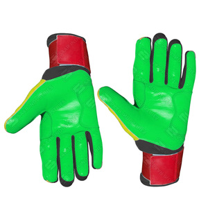 Gants de frappeur en cuir SAAR INDUSTRIES SI-BG-QN23, ambidextres, fermeture auto-agrippante, support de poignet durable, couleur personnalisable - Product Image 3